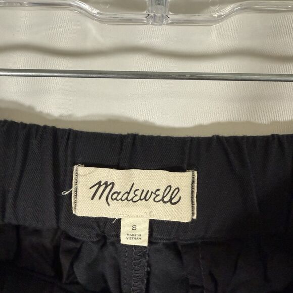 Madewell Shorts Women's Small Black Pull On Lightweight 3" Inseam Pockets Cotton - Picture 4 of 7